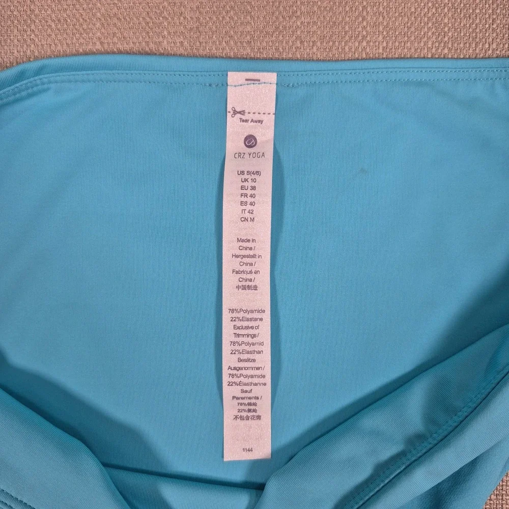 CRZ YOGA Women Turquoise Low Waisted Swim Bottom‎ Bikini RY006 Size S 4/ 6 NWT